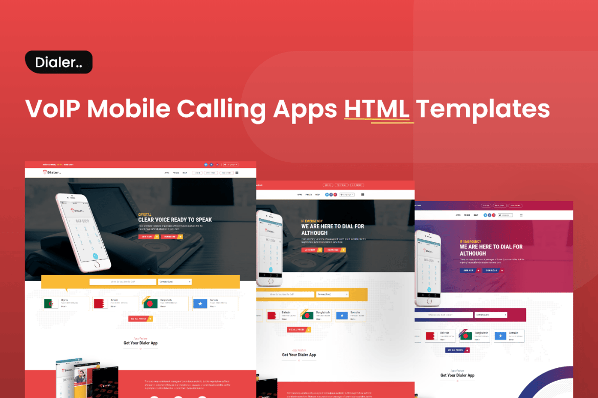 Template Website Aplikasi Panggilan VoIP yang Responsif dan Modern