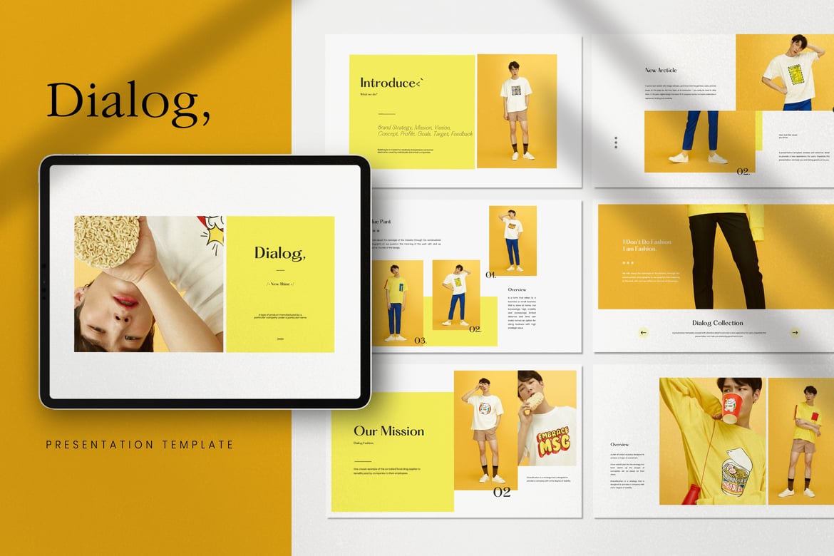 Template Presentasi Bisnis Dialog - PowerPoint Kreatif dan Modern