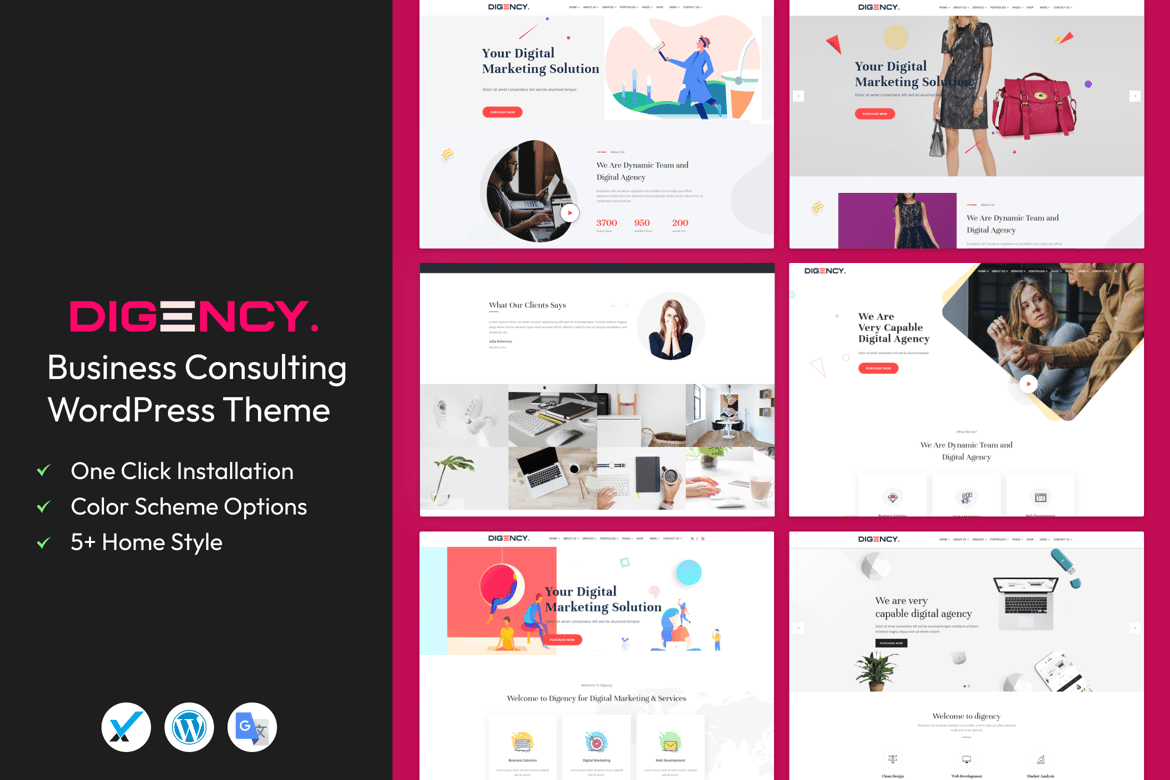 Digency – Tema WordPress Portofolio Serbaguna yang Memukau