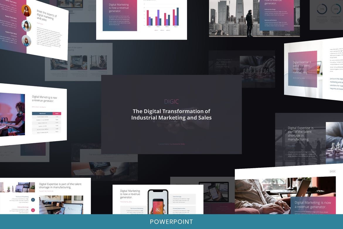 Template Powerpoint Digital Marketing yang Profesional dan Serbaguna