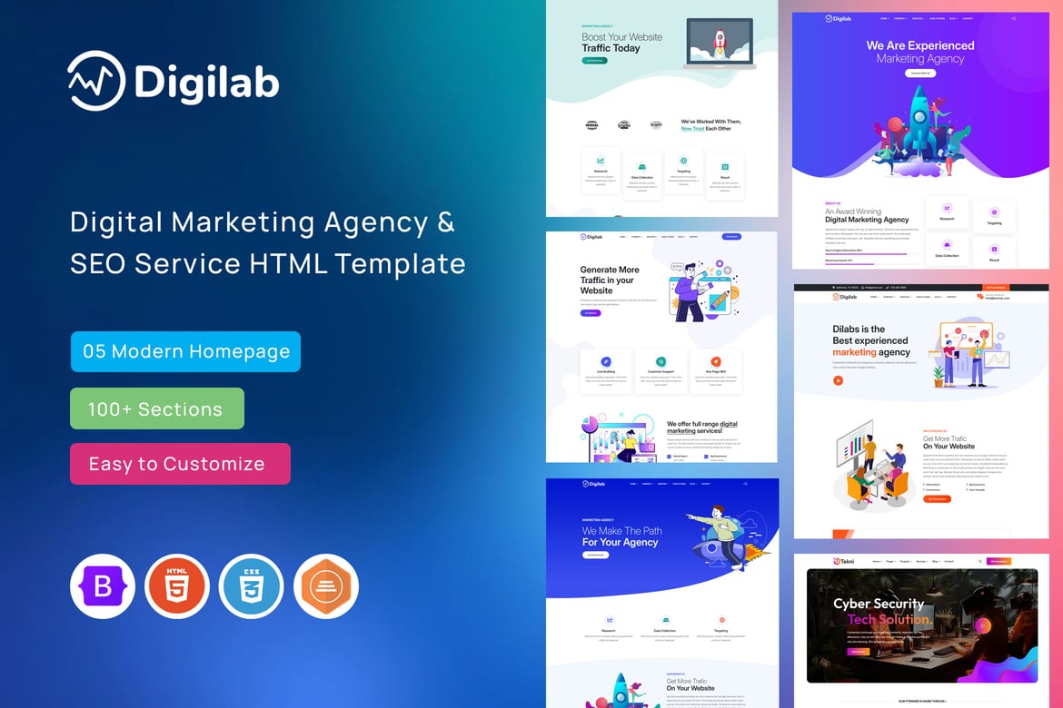 Digilab – Template Website Agensi Digital Marketing & SEO Terbaik