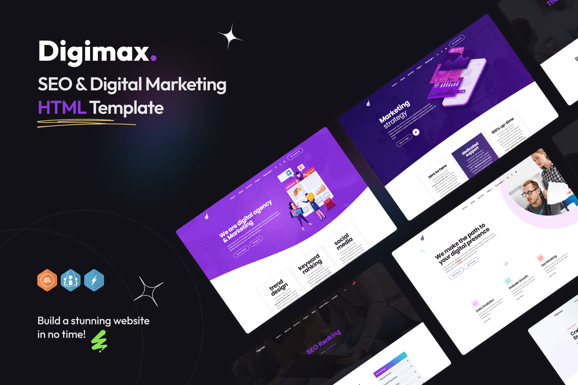 Digimax - Template Website untuk Agensi SEO dan Pemasaran Digital