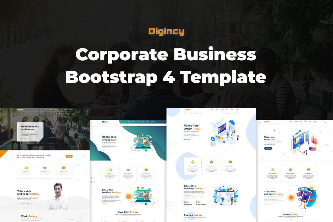 Digincy – Template Website Bisnis Modern dengan Bootstrap 5