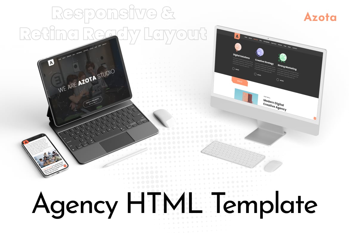 Template Website HTML Digital Agency - Azota yang Kreatif
