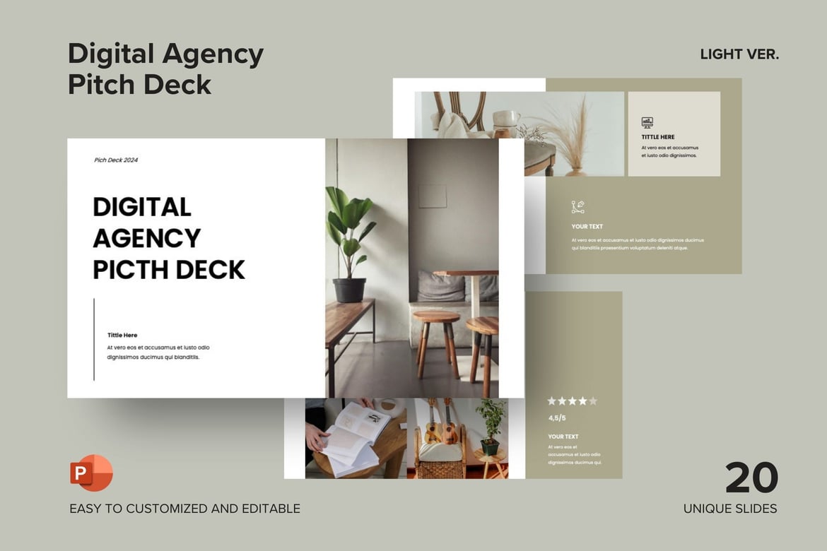 Template Presentasi PowerPoint untuk Agensi Digital yang Modern dan Minimalis