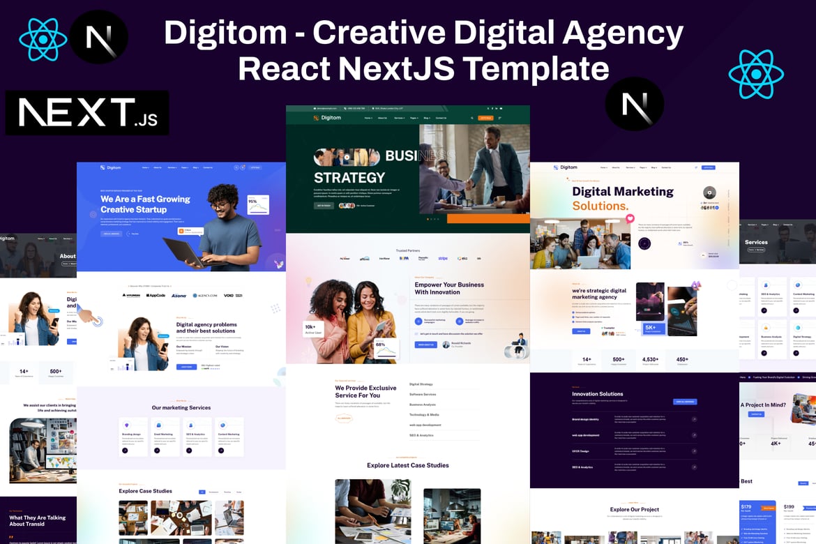 Template Website Digital Agency Modern - Digitom