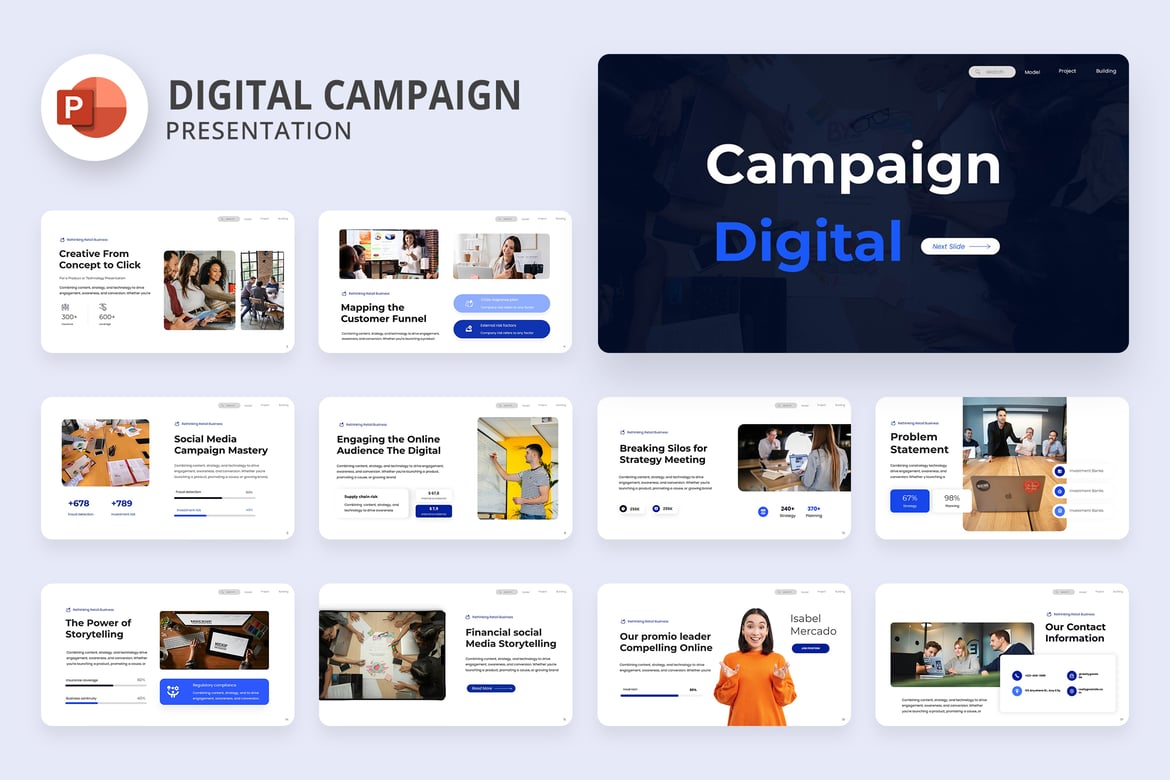 Template Presentasi Kampanye Digital yang Kuat