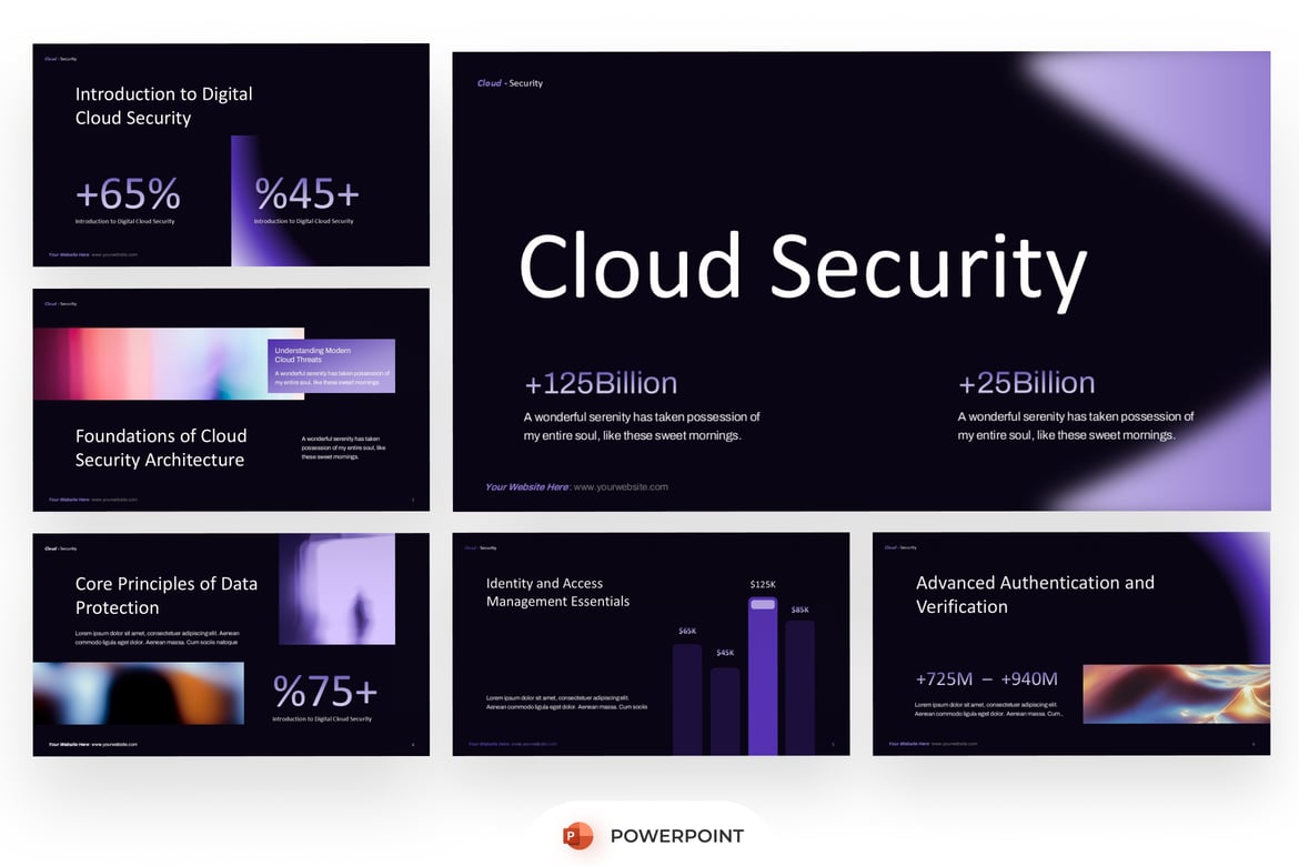 Template Presentasi Keamanan Cloud Digital