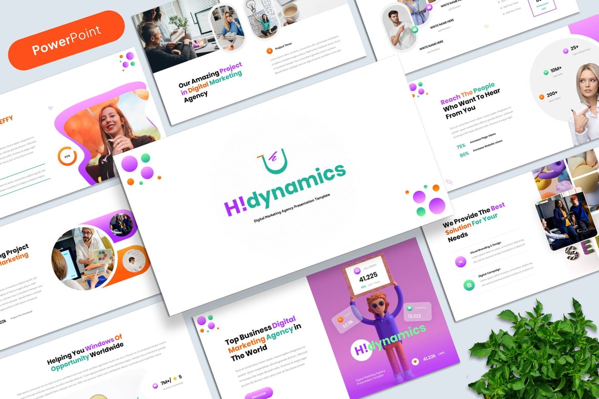 Template PowerPoint Digital Marketing yang Menarik dan Profesional