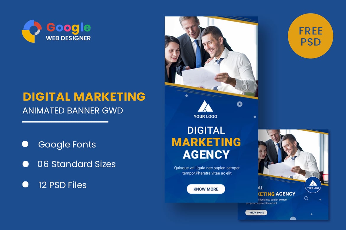 Template Web Banner Animasi untuk Pemasaran Digital
