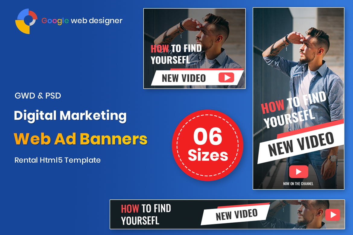 Template Web Spanduk Pemasaran Digital GWD