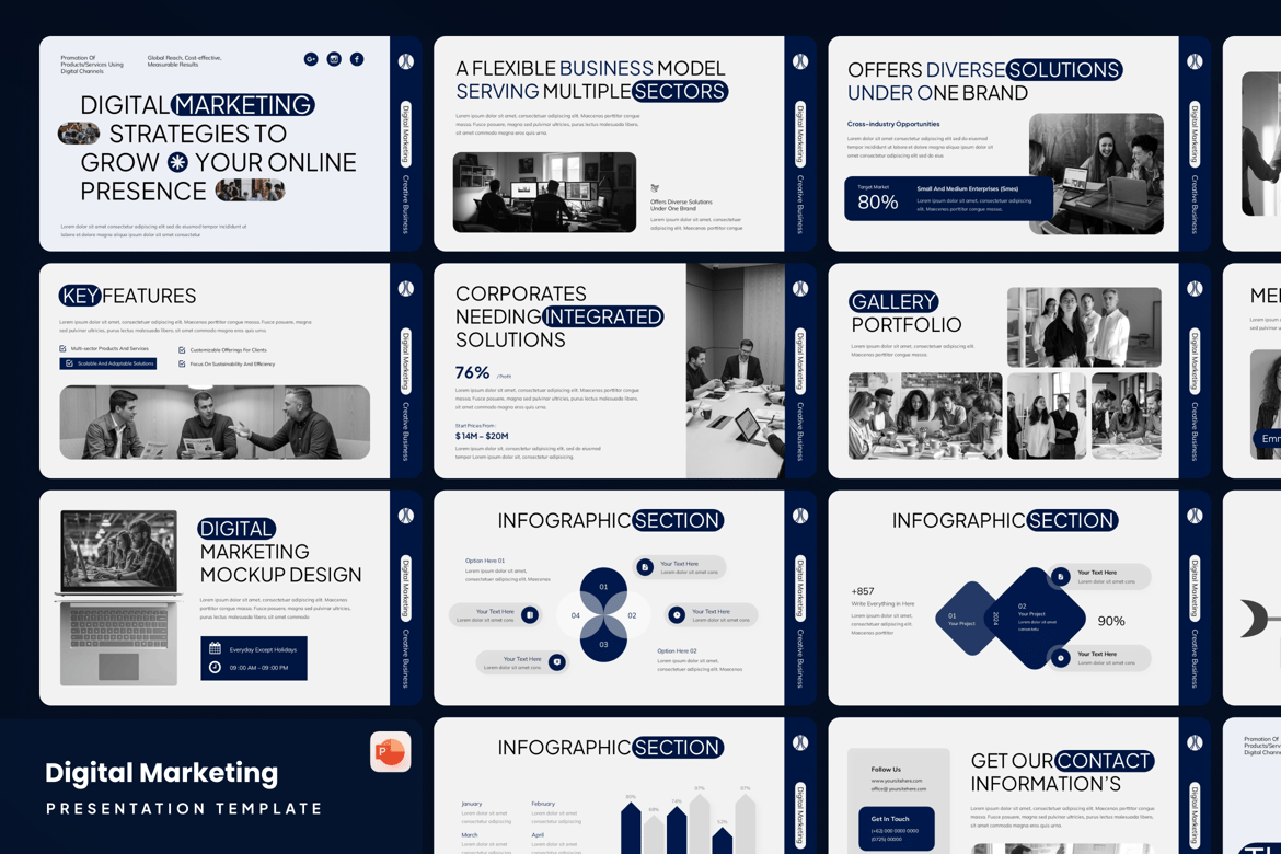 Template PowerPoint Digital Marketing yang Menarik dan Profesional