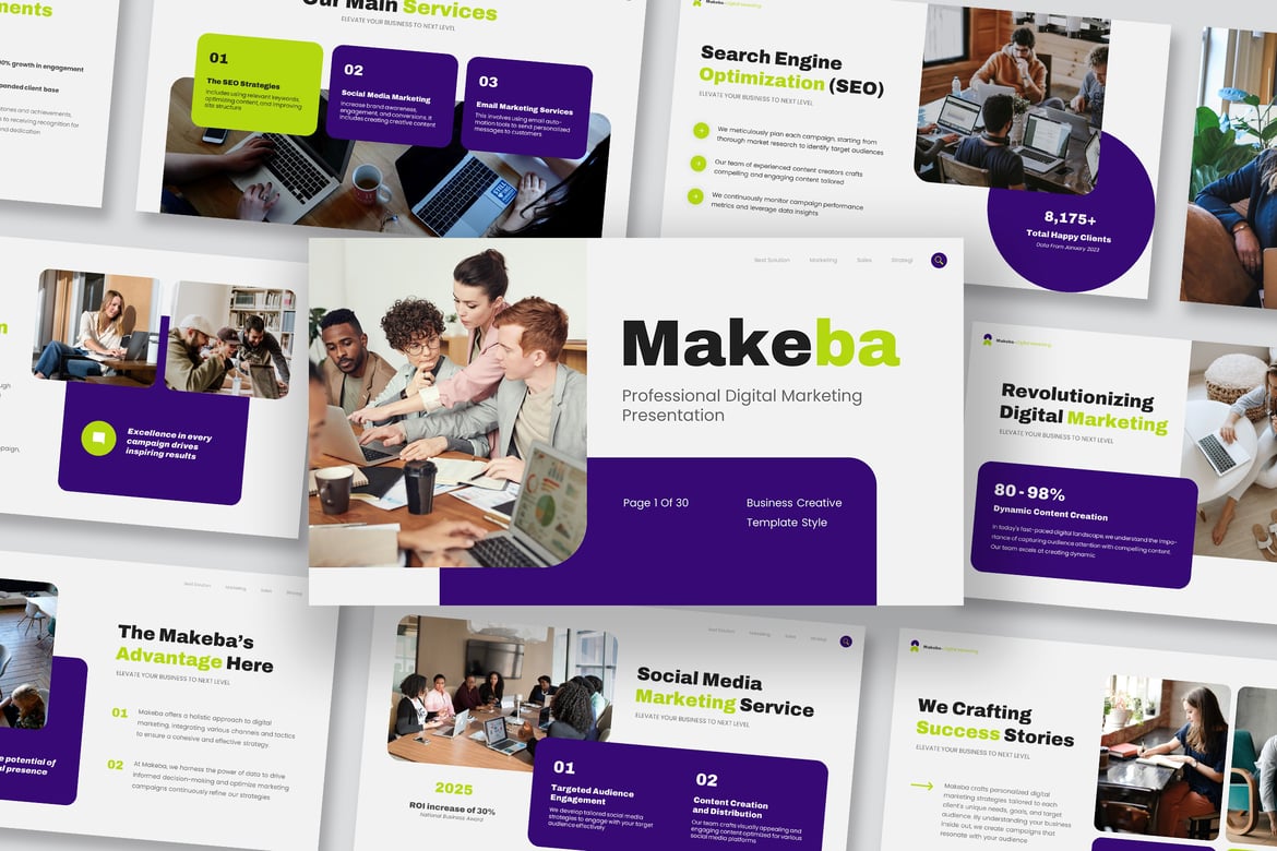 Template PowerPoint Digital Marketing yang Menarik