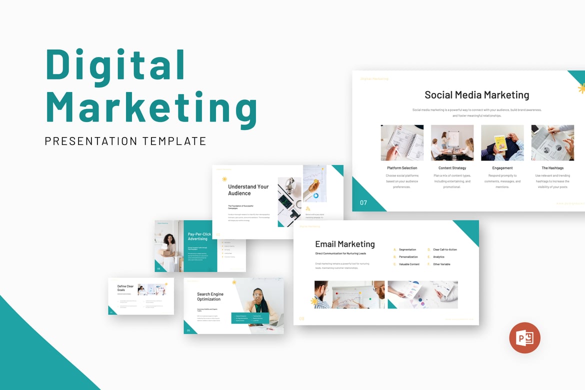 Template Powerpoint Digital Marketing yang Menarik dan Profesional