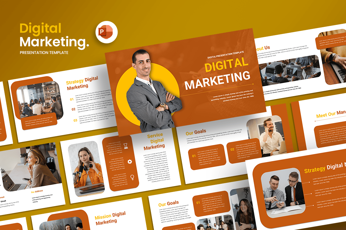 Template PowerPoint Digital Marketing yang Menarik dan Profesional