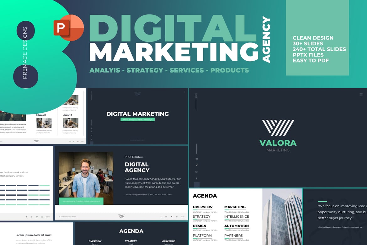 Template Powerpoint Digital Marketing yang Profesional dan Menarik