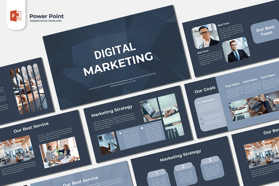 Template PowerPoint Digital Marketing yang Menarik dan Profesional