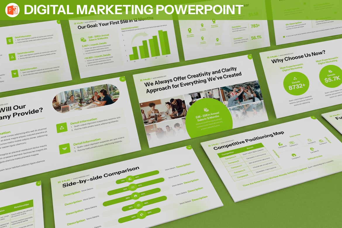 Template PowerPoint Digital Marketing yang Menarik dan Profesional