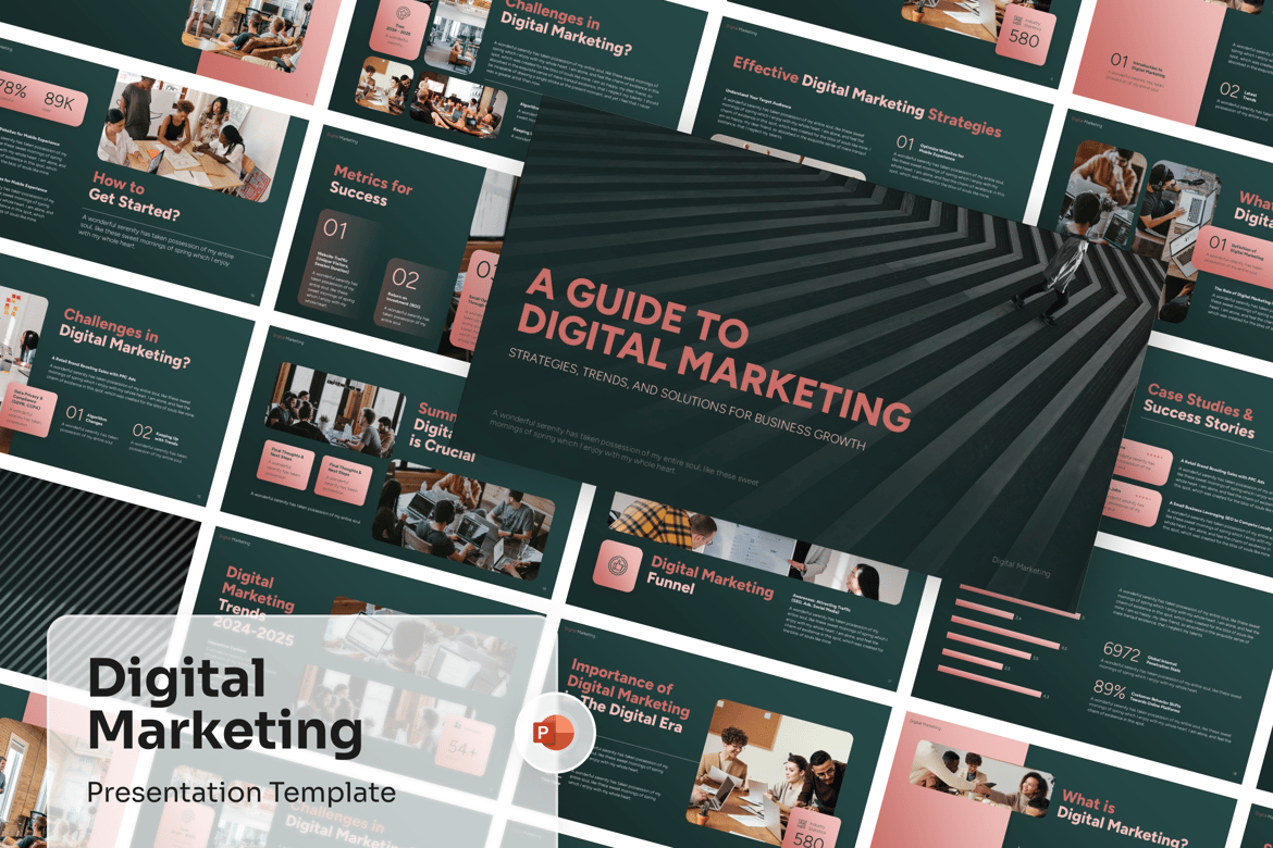 Template PowerPoint Digital Marketing yang Menarik