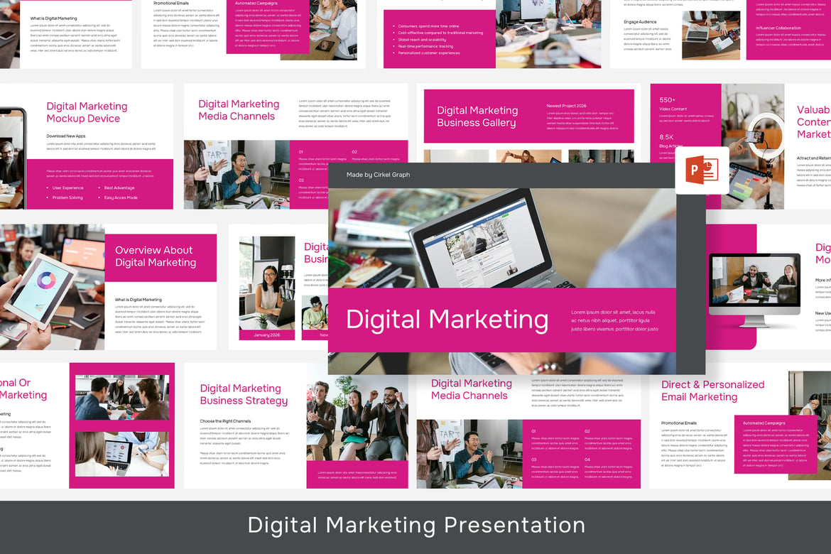 Template Presentasi Digital Marketing yang Menarik dan Profesional