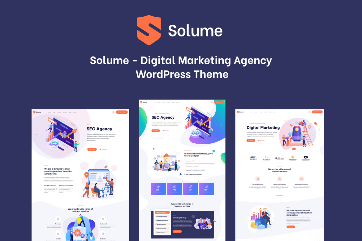 Tema WordPress Digital Marketing - Solume yang Menarik dan Responsif