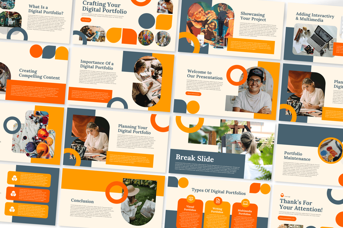 Template Presentasi Portofolio Digital yang Elegan dan Profesional