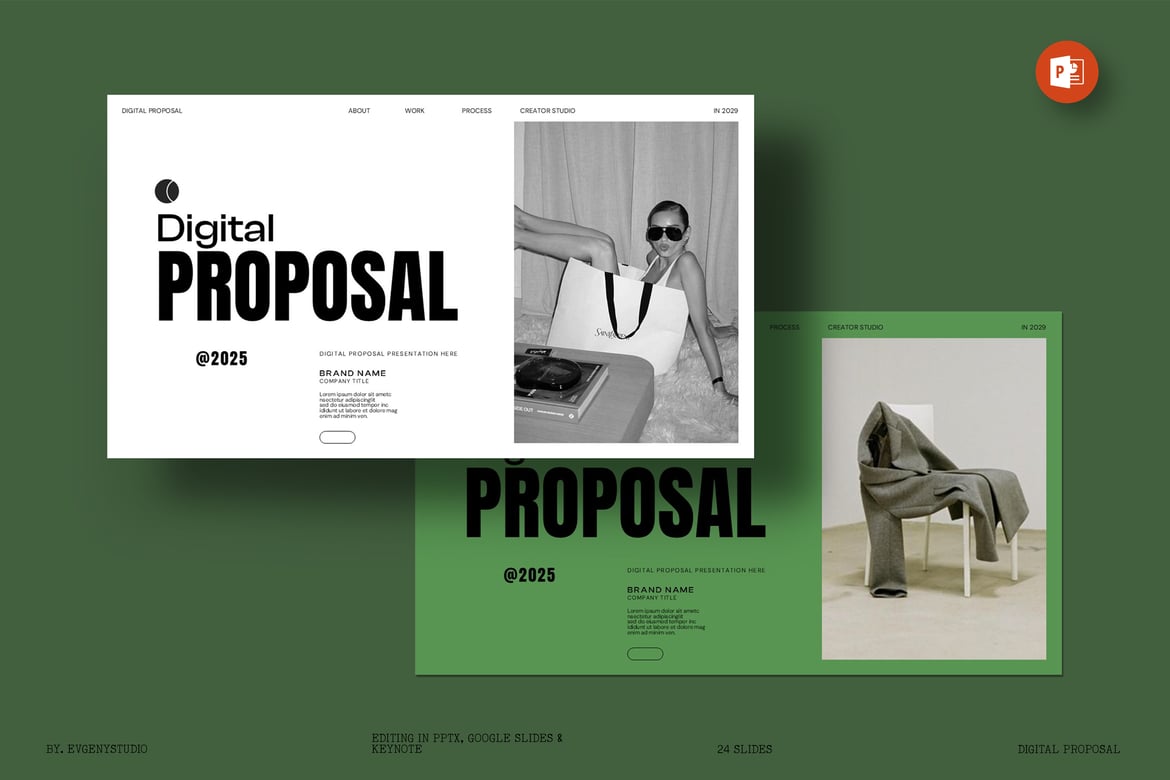 Template PowerPoint Proposal Digital yang Elegan dan Profesional