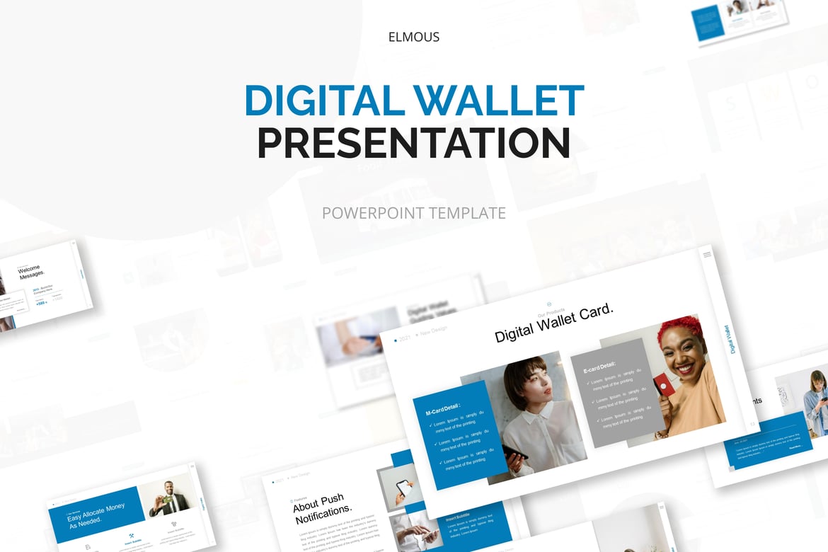 Template Presentasi PowerPoint Dompet Digital yang Menarik