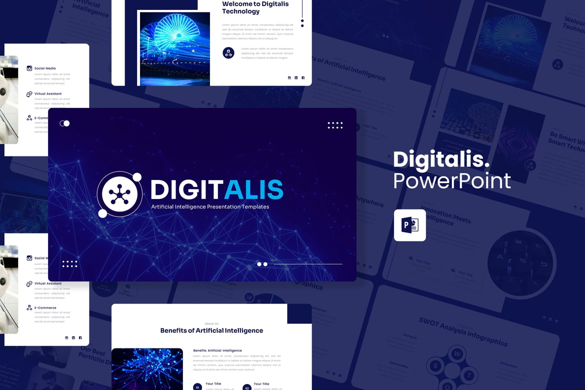 Template Presentasi Digitalis – PowerPoint AI yang Profesional dan Menarik
