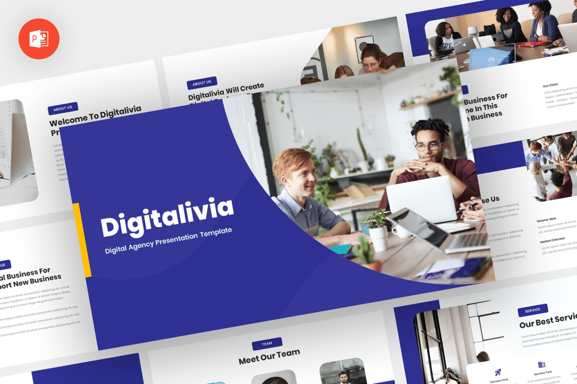 Template Powerpoint Digitalivia - Solusi Profesional untuk Agensi Digital