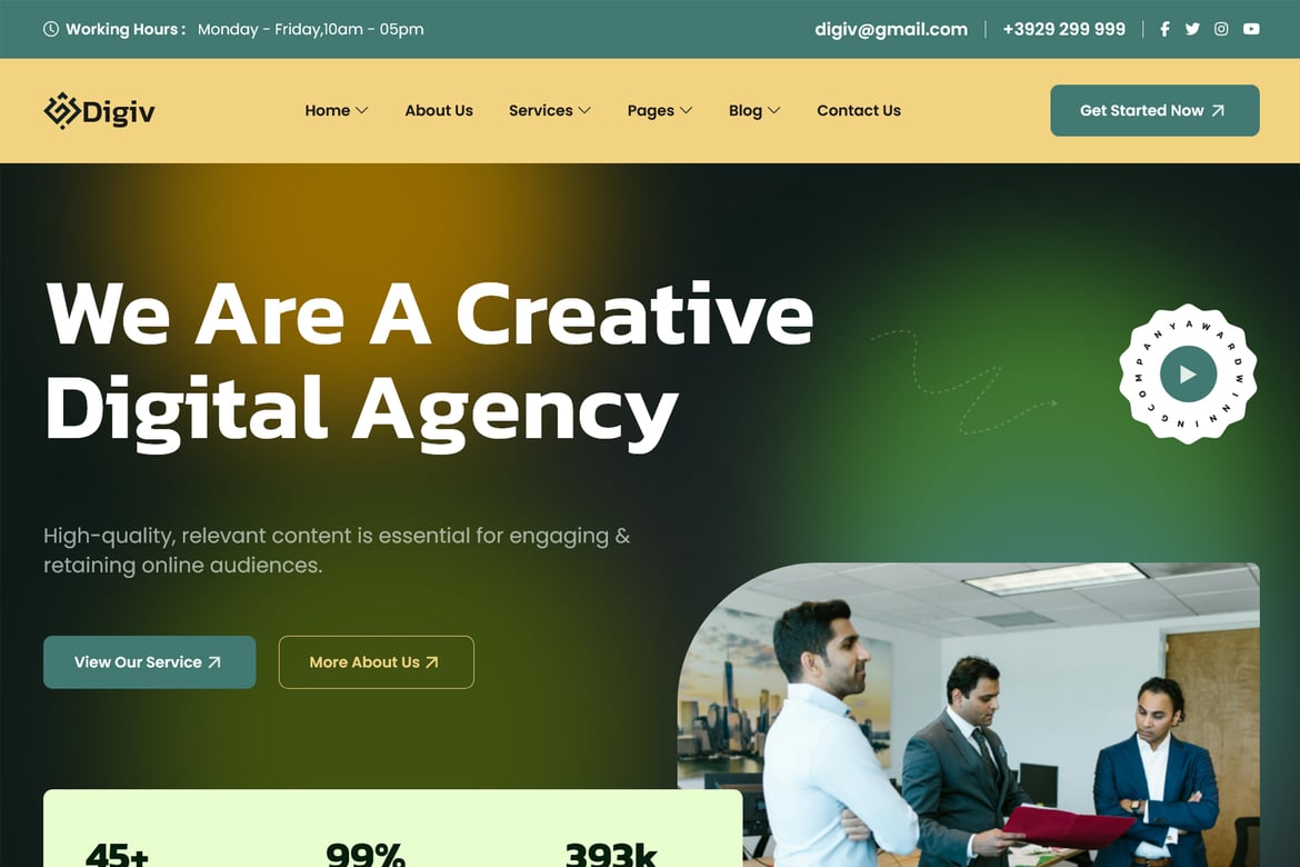 Template Website Digiv - Solusi Modern untuk Agensi Pemasaran Digital