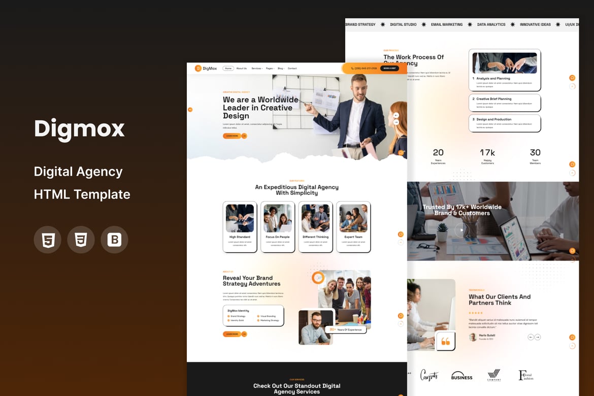 Digmox - Template Website Agensi Digital yang Kuat dan Responsif