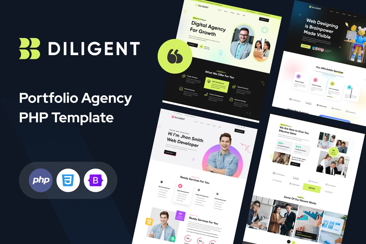 Diligent - Template Website Kreatif PHP Modern