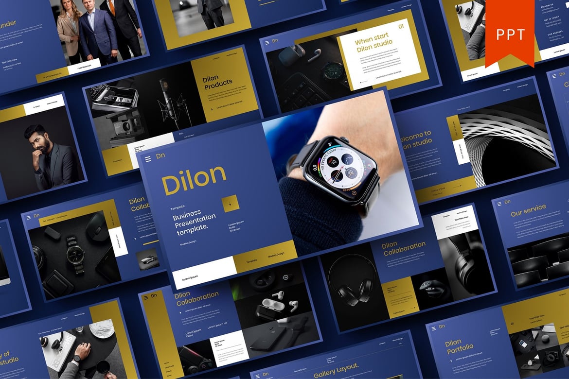 Dilon – Template PowerPoint Bisnis yang Menarik