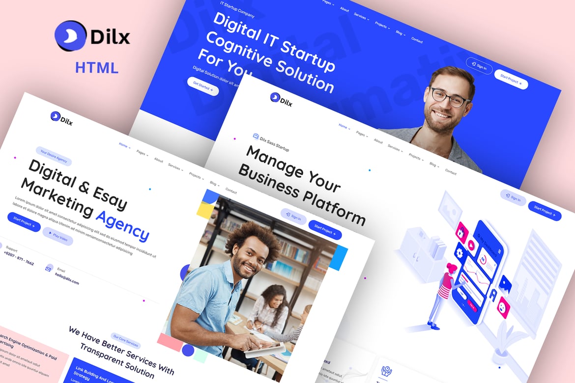 Dilx - Template Website HTML untuk Layanan IT & SEO Marketing
