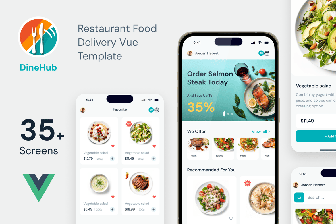 DineHub - Aplikasi Pengiriman Makanan Mobile yang Modern