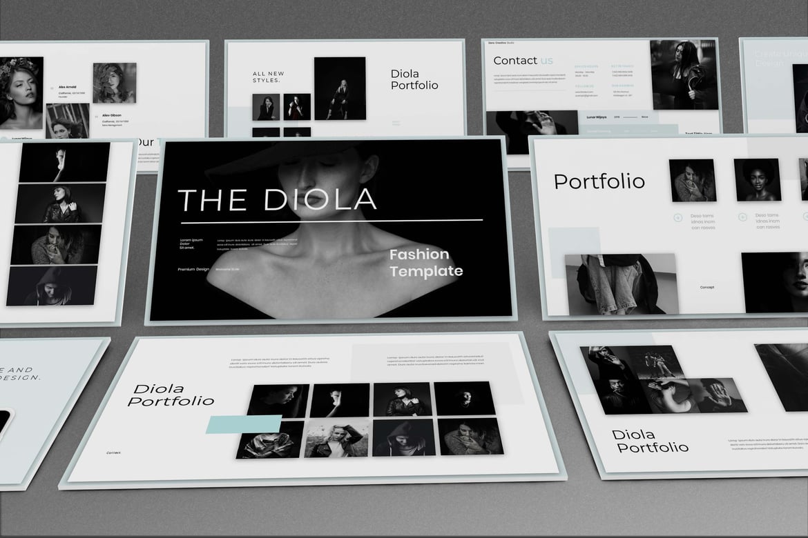 Template Presentasi Bisnis Diola - PowerPoint yang Menarik dan Profesional