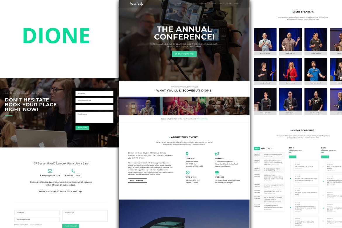 Dione – Tema WordPress untuk Konferensi & Event yang Menarik