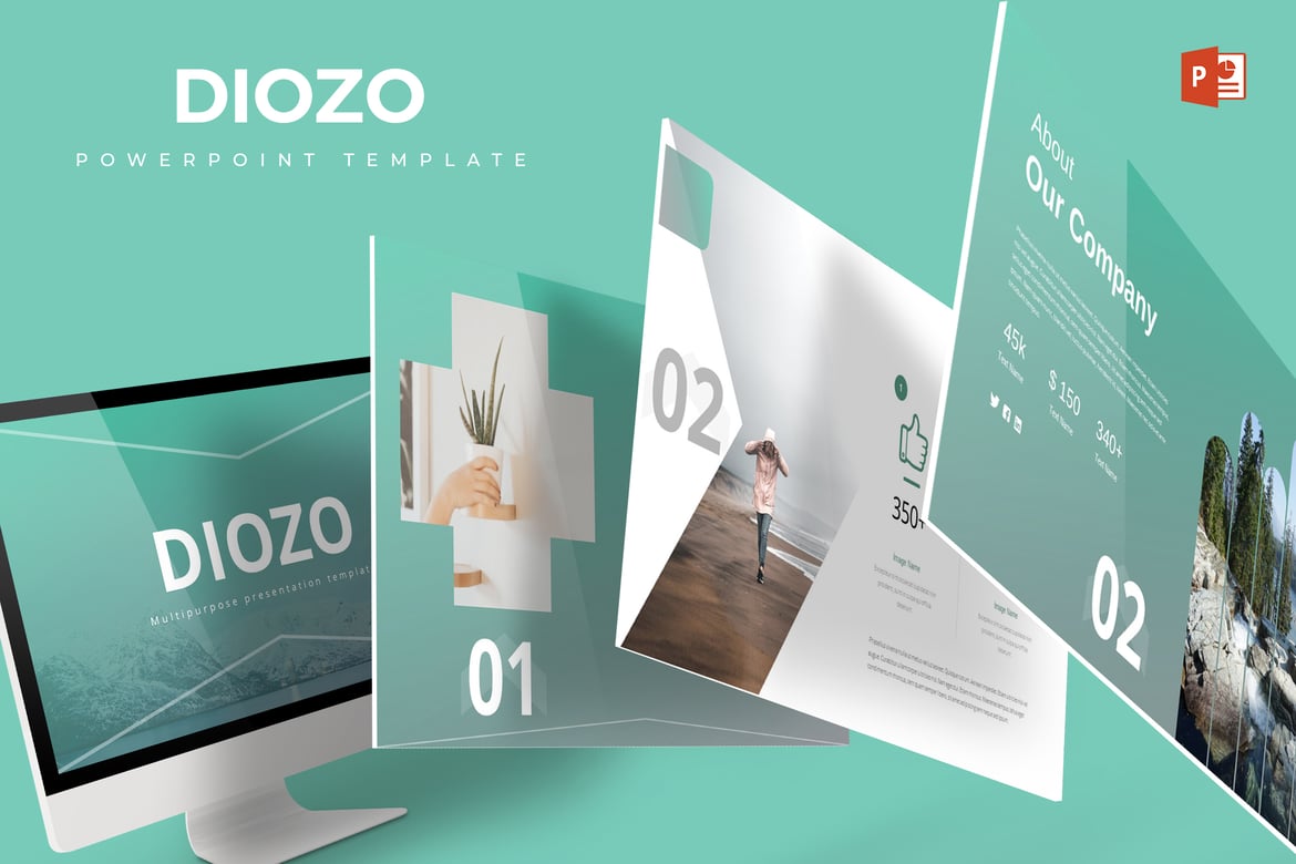 Template PowerPoint Diozo - Solusi Kreatif untuk Presentasi Anda