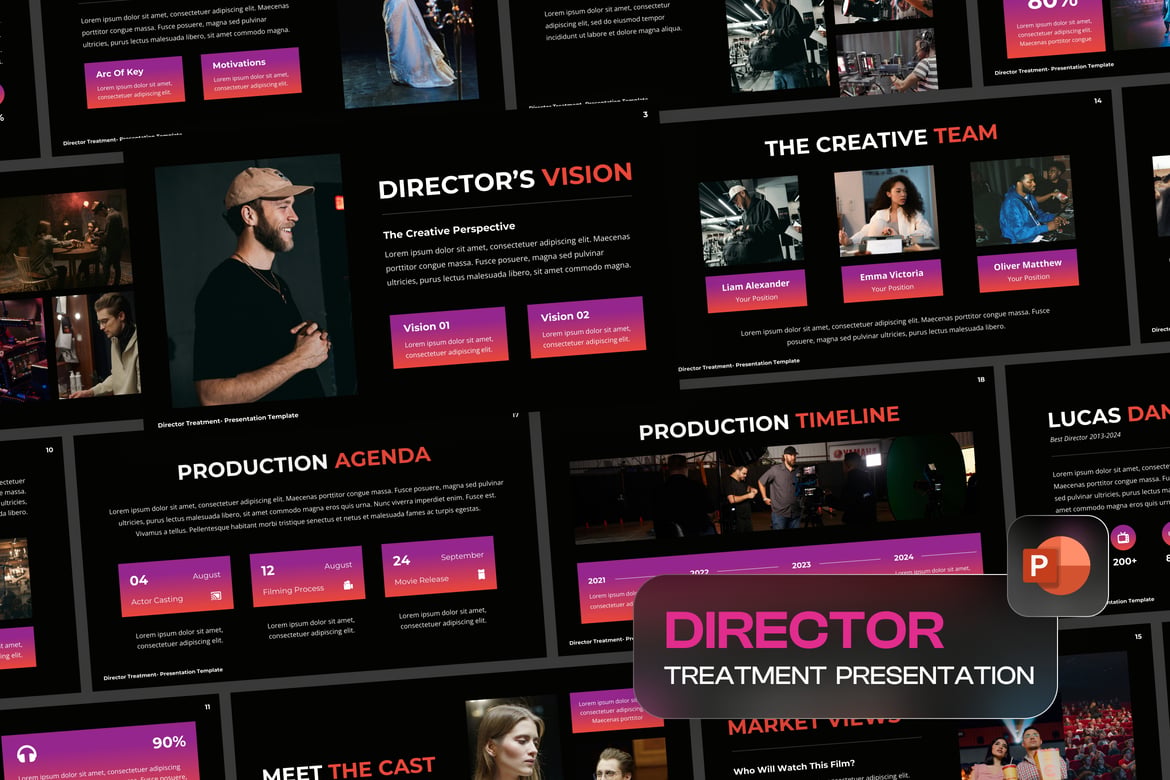 Template PowerPoint Presentasi Direktur yang Modern dan Menarik