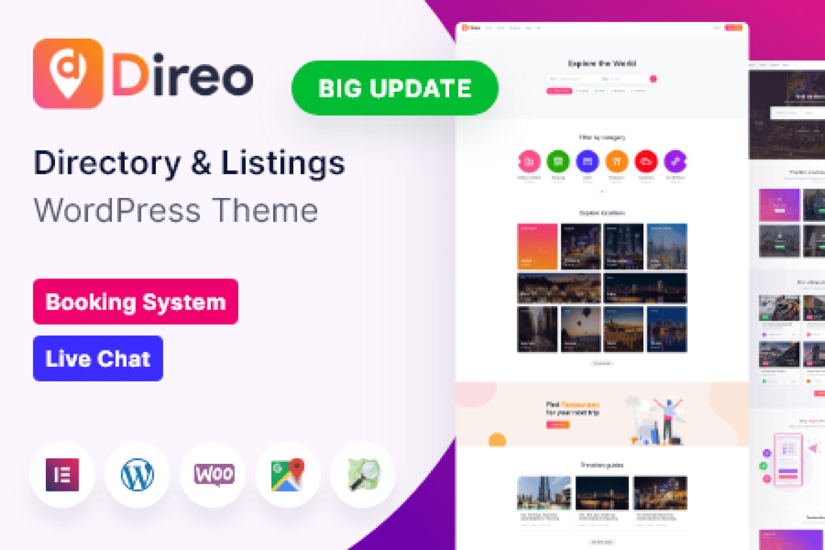 Direo - Tema WordPress Direktori & Listing Terbaik