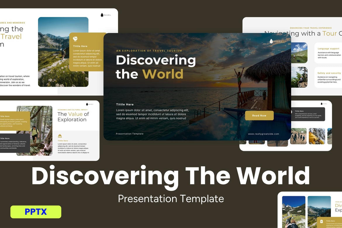 Jelajahi Dunia - Template PowerPoint Menarik