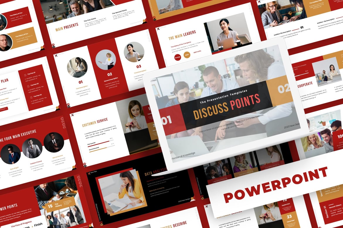 Template Presentasi PowerPoint Discuss Point yang Menarik dan Serbaguna
