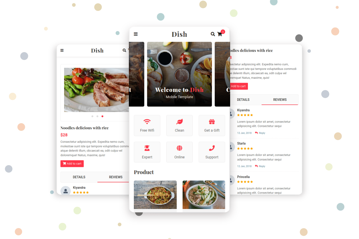 Template Website Mobile Dish - Solusi Modern untuk Kafe dan Restoran Anda