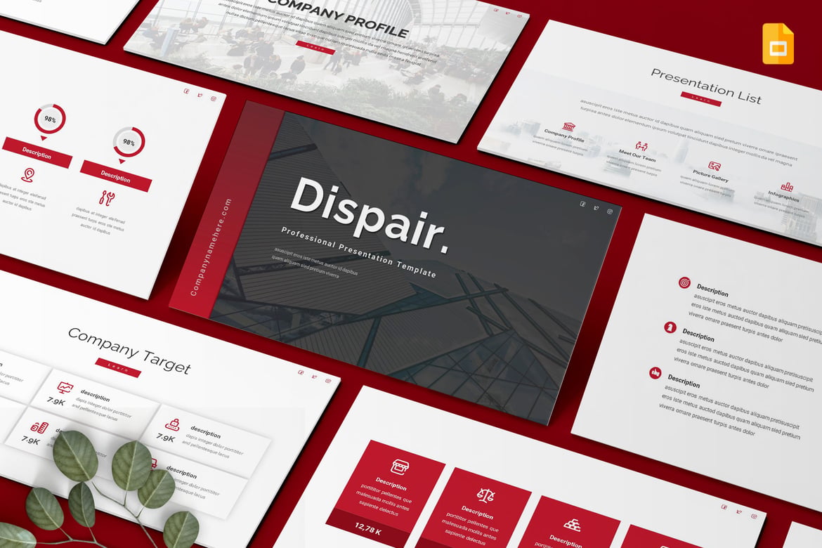 Dispair - Template Presentasi PowerPoint Menawan