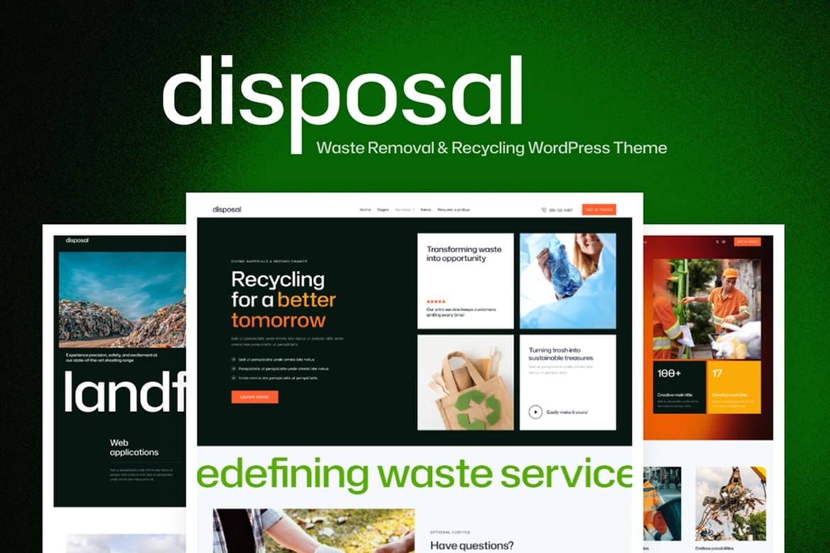 Tema WordPress Disposal: Solusi Modern untuk Bisnis Pengelolaan Limbah Anda