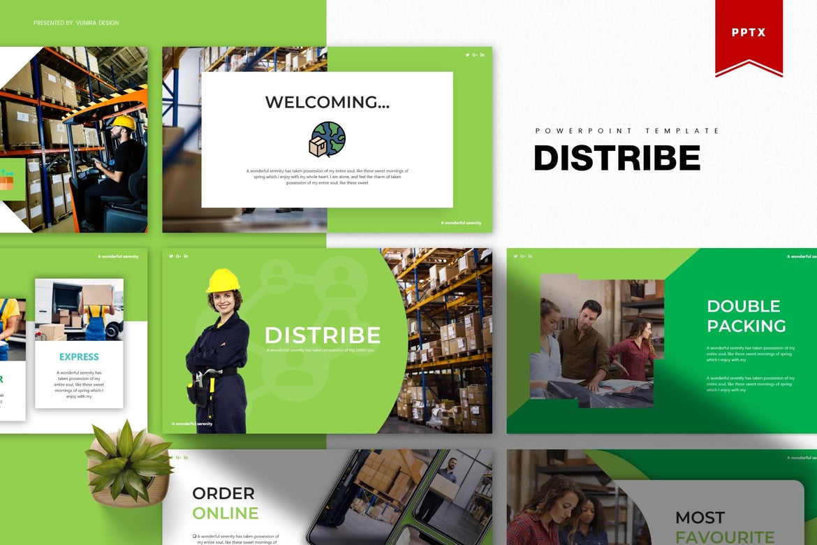 Distribe | Template Presentasi PowerPoint yang Menarik
