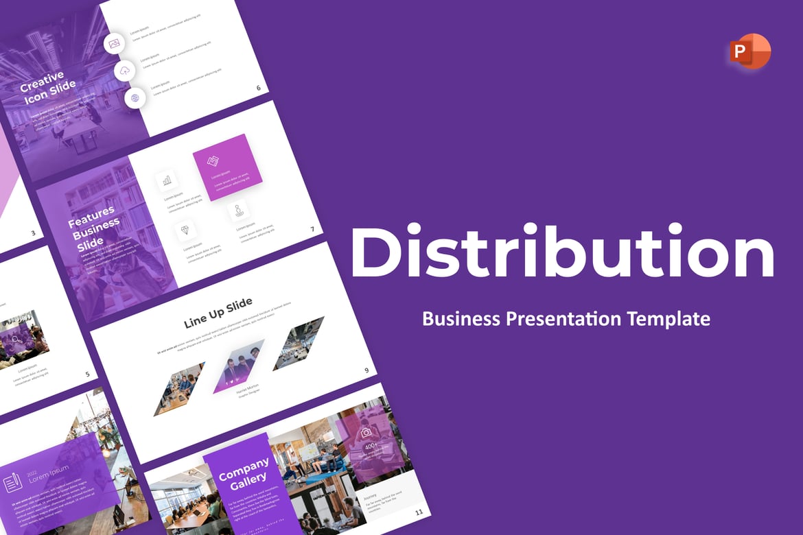 Template Powerpoint Bisnis Distribusi yang Profesional dan Menarik