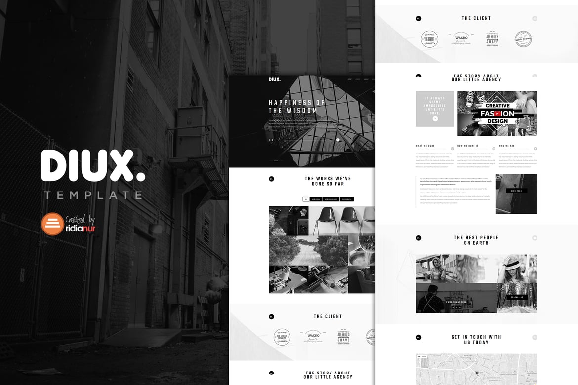 Template Website Portofolio Diux: Desain Minimalis yang Responsif