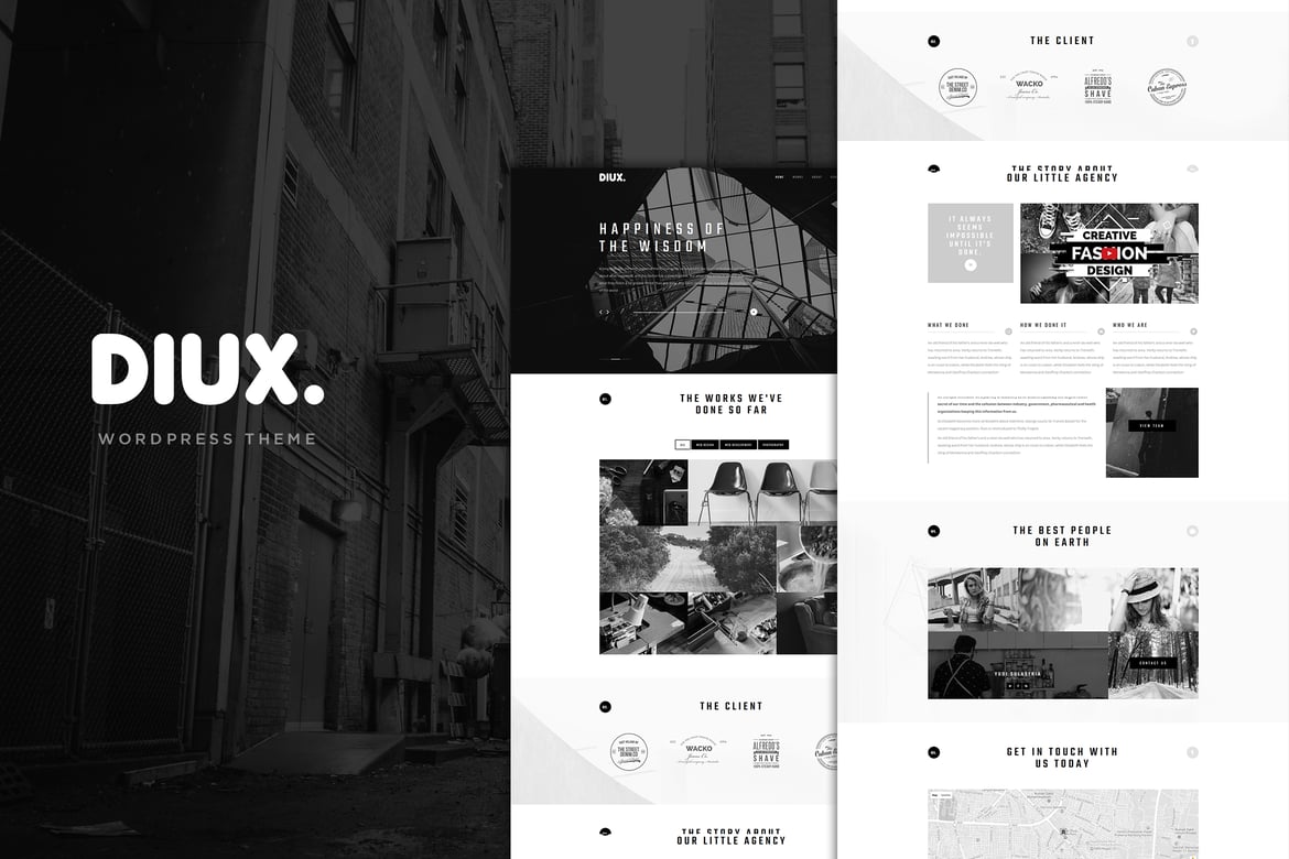 Diux: Tema WordPress Portfolio Satu Halaman yang Responsif dan Elegan